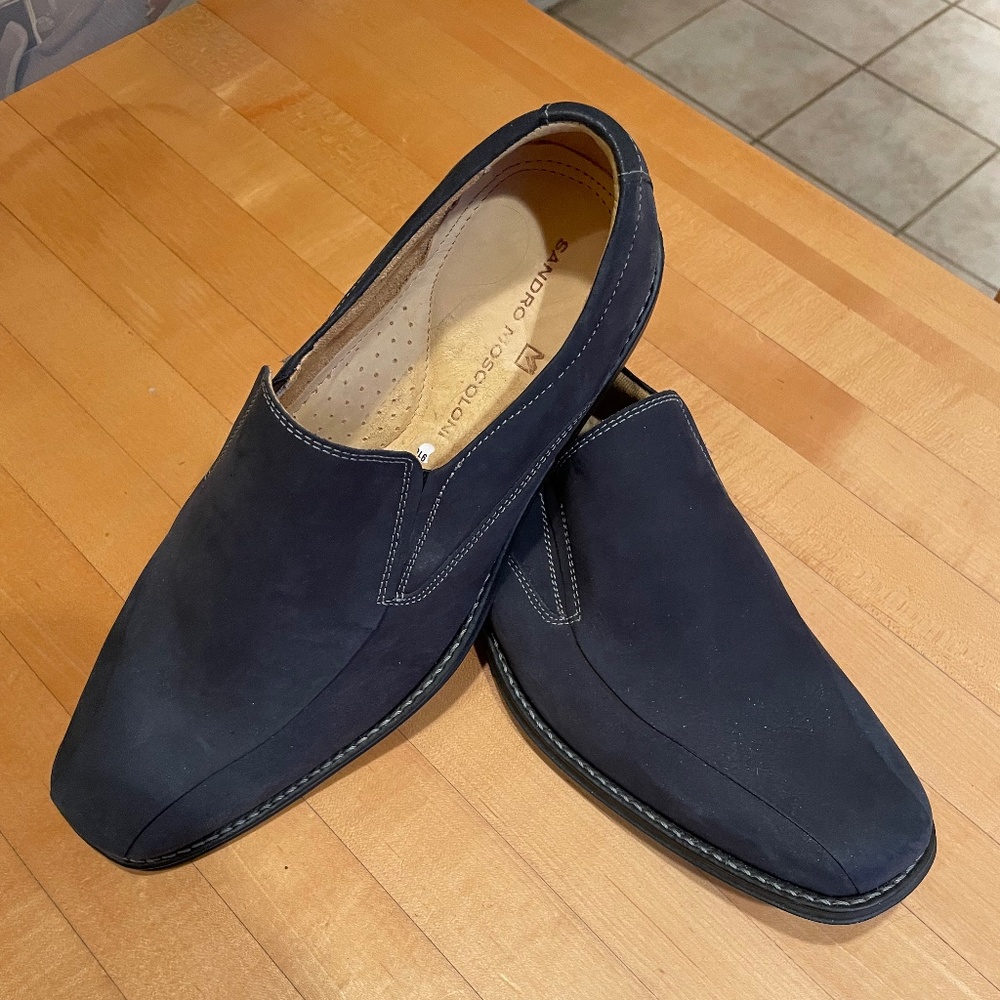 Sandro Moscolon Italian loafers (dark blue)